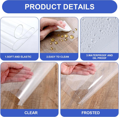 Lemecima 2 15.8 23.6 1.5mm Pcs Bedside Table Covers x in Thick Plastic Nightstand PVC Clear Table Cover Protector