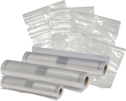 Nesco VS-07V Vacuum Sealer Bag Variety Pack, Clear Bag/Roll Combo