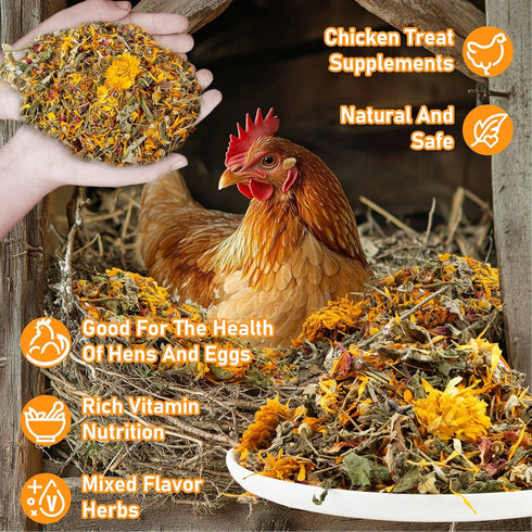 30oz Packed MAQIHAN Chicken Nesting Herbs - Dried Herb for Layer Feed,Coop and Run Insulation,Roosting Bars, Box