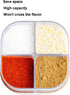 2 Pack 4 in 1 Transparent Spice Container, Salt and Pepper Shaker with Filter Lumps for Home, Restaurant, Camping