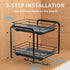 RCHYFEED 2 Tier Pull Out Spice Rack Organizer for Cabinet, Height Adjustable Heavy Duty Vertical Shelf