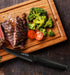 Set of 8 Stainless Steel Steak Knives, Serrated and Dishwasher Safe, Elegant Black Design