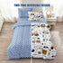 Leaflin 4-Pcs Set, Set Sets Construction Twin Size Boys Bedding Kids Comforter for Teens w/Sheets and Pillowcase, Soft