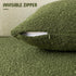 Cozy 12 20 Inch,Green Foindtower Textured Boucle Throw Pillow Covers Accent Solid Lumbar Pillow Cases Soft Decorative
