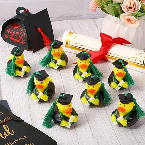 48 2024 Swimming 2.5 2.5 2 Inch Lewtemi Pcs Graduation Diploma Rubber Ducks Grad Rubber Duck Graduation Duck Bulk Cake