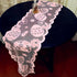 werdecade 70.9x13.4 Inch, Easter Table Runner Lace, Pink Floral Egg Embroidery Table Scarf for Spring Dining Table