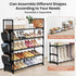 5 20-25 Closet,Entryway,Small VILICK Tier Shoe Rack with Hook and Side Pocket,Shoe Organizer Space Saver Storage