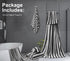 2 Set 16"x31" Set Hand Towel Black White Towel for Bathroom,Highly Absorbent & Quick Dry Hand Towel for Daily Use,Soft