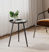 SYQ Small Black Side Table,Modern Round Metal end Table,Simple Circle Accent Table for Outdoor Living Room Bedroom