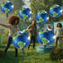Gejoy 10 Pack 22 Inch Inflatable Earth Globe Balloons with 2 Rolls Ribbons for Bon Voyage Party Decor