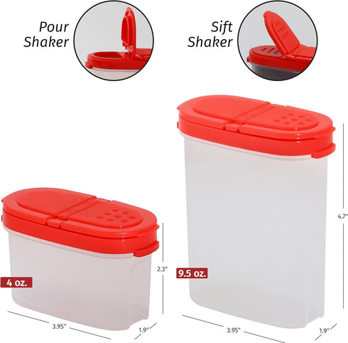 SIGNORA WARE -8 4 oz Set -2 1 8 Spice Jars with Lids and Refillable Empty Airtight Spice/Seasoning Containers
