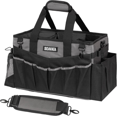 SCAVATA Wearable Cleaning Caddy Bag, Cleaning Caddy Supplies Organizer with Handle &