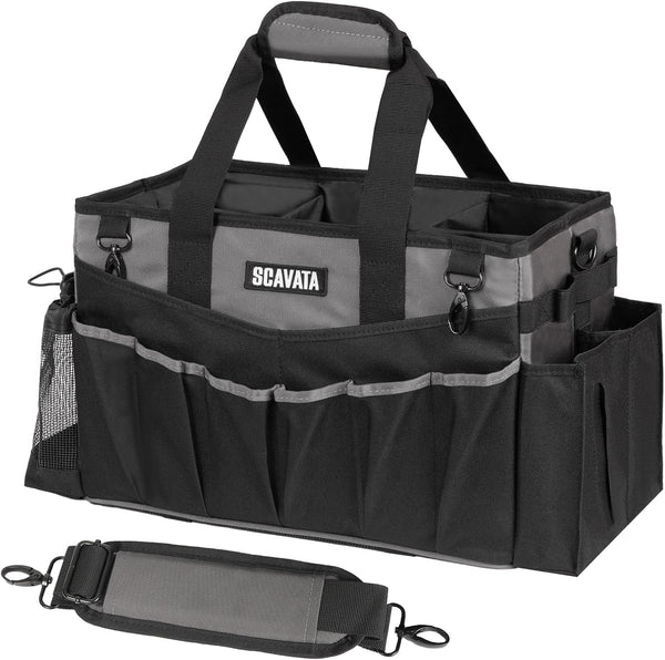 SCAVATA Wearable Cleaning Caddy Bag, Cleaning Caddy Supplies Organizer with Handle &