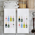 16x24 Inch Set 2 Champagne Accessories Kitchen Towels, Champagne Gifts for Women Dish Tea Towels, Gifts for Wine Lovers