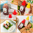 12 25ml Fantasyon Pcs Mini Ketchup Bottles for Bento Box Accessories Condiment Squeeze Bottles Plastic Sauce Container