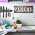 Rustic Farmhouse Pantry Sign Wall Decor, Wooden Hanging Art for Home Room Holiday Decoration, 16 x 6 Inches (Gray)