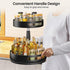 SAYZH 2 (10 inch) Lazy Susan Organizer Spice Rack - Tier Height Adjustable Spice Organization for Cabinet, Metal
