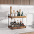 2-Tier Counter Countertop Bathroom Organizer, Wood Kitchen Spice Rack, Vanity Cosmetic Makeup Organizers Shelf