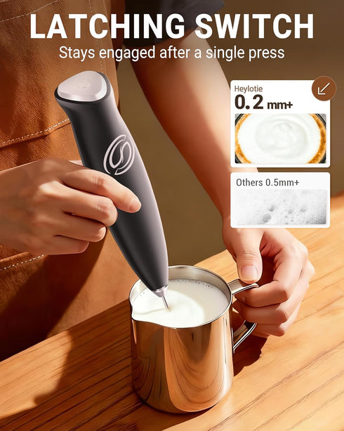 2 Milk Frother With Stand Handheld Frother Wand Drink Mixer Handheld Coffee Stirrers Electric Frother for Coffee Mixer