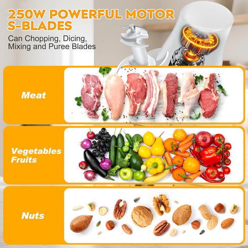 TURNRISE 250W Electric Chicken Shredder Tool: Multifunctional Press-to-Operate Meat Shredder Tool with Large Capacity