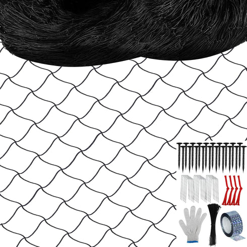 Unves 50 x 50 Ft Bird Netting, 2.4" Square Mesh Bird Net