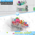 Lysam 2 Packs, 3 Bath Toy Storage Large Bath Toy Holder with Compartment, Quick Dry Bathtub Toy Organizer, Bath Tub Toy