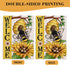 Welcome Spring Summer Bumble Bee Sunflower Garden Flag, Double Sided Outdoor Decorations with Buffalo Plaid Bow