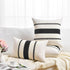 Fancy Homi Set 2 12x24 Inch of Boho Black Long Lumbar Decorative Throw Pillow Cover for Couch Bed Sofa Chair, Modern