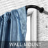 Room Darkening Curtain Rod, Wrap Around Design, Extra-Thick 1-Inch Diameter Extendable Metal Rod Set for Blackout