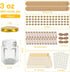 48 Pack 3 oz SZUAH Mini Honey Jars with Dipper, Glass Hexagon Honey Jar for Wedding Favors, Empty Glass Jars for Party
