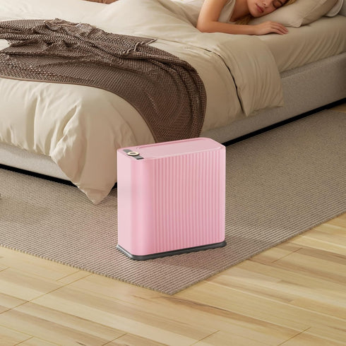 13 3.5 150 Counts Bathroom Trash Can with Lid Liter/ Gallon Pink Trash Can with Pop-Up Lid Bedroom Trash Can Small