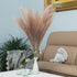 UiiziC Faux Pampas Grass Dried Fluffy 6pcs, 35" Ascendant Grass for Wedding Bouquets, Home Decor (Brown)