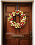 AnapoliZ Wreath Hooks Door Hanger for Bathroom, Coats, Towel Display, Premium Sturdy Metal, 2 Piece, Black