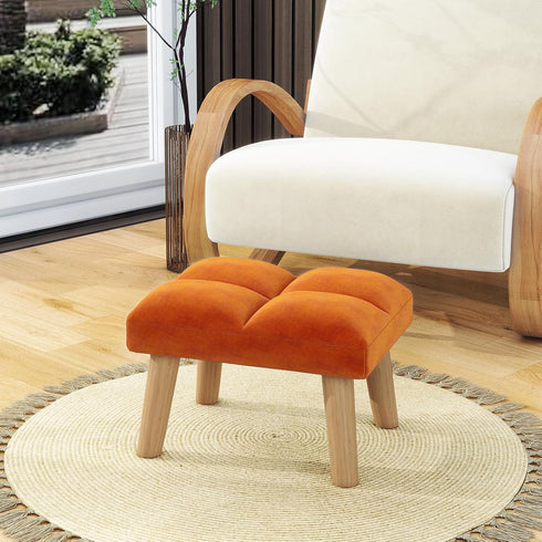 15.74" D11.81" W10.62" UHBD032J YMYNY Footstool, Small Ottoman Stool Chair, Modern Padded Sofa Seat Foot Rest Stool
