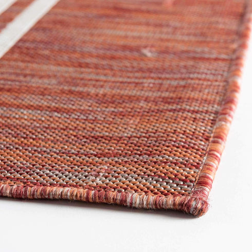 Unique Loom Jill Zarin Outdoor Collection Area Rug - Anguilla (Rust Red/Ivory, 2' 2' x 3' 1' Rectangle)