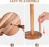 Countertop, Acacia Wood Paper Towel Holder Wooden Paper Towel Holder Thicken Base for Kitchen, Easy to Assemble