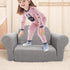 Hrebr 2-in-1 Chairs for Toddler, Toddler Soft Teddy Baby Couch Fold Out, Convertible Chair to Lounger for Girls