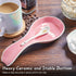 DAYYET Ceramic Spoon Rest for Stove Top, Large Spoon Holder for Kitchen Counter, Pink Kitchen Decor