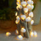 Natural Beach Seashell String Lights 13.85 Ft 40 Warm White LED Battery Operated Ocean Lights