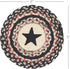 VHC Brands Colonial Star Trivet Hot Pad for Pots and Pans, Tan Black Red, Round Circle, 8 Inches