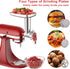 Metal Meat Grinder Attachment for KitchenAid Mixers, Includes 4 Grinding Plates, 3 Sausage Tubes