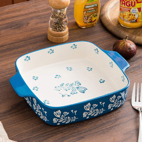 Wisenvoy 9x9 Ceramic Brownie Pan, Baking Dish, Casserole Dish, Lasagna Pan, Bakeware Set