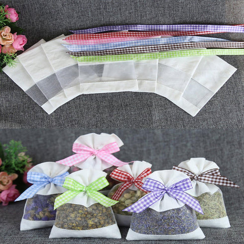 Sachet Empty Bags - Linen Fabric Organza Gauze Bags for Lavender, Spice, and Herbs