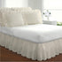 FRESH IDEAS Ruffled Bed Pillow Shams, King, Ivory, 2-Pack with Embroidered Eyelet Detail