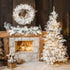 80 Cindeer Pcs White Christmas Glitter Berries Stems Pine Needles Christmas Artificial Picks Fake Floral Twig Spray