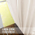 Short Curtains 36 inch Length, 2 Panels Rod Pocket Semi Sheer Faux Linen for Small Windows