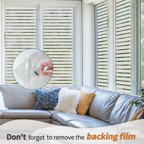 Niviy 23.6 x 78.7 Inches Frosted Window Film, Non-Adhesive Static Cling with UV Protection for Home Office