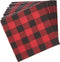 Unique Plaid Lumberjack Beverage Napkins - 16 Pcs, 5" x 5" for Parties and Gatherings