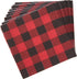 Unique Plaid Lumberjack Beverage Napkins - 16 Pcs, 5" x 5" for Parties and Gatherings