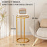 Easy Paws C Table Side End Table, Small Round Couch Sofa Tray Snack Table for Living Room, Bedroom,Accent Coffee